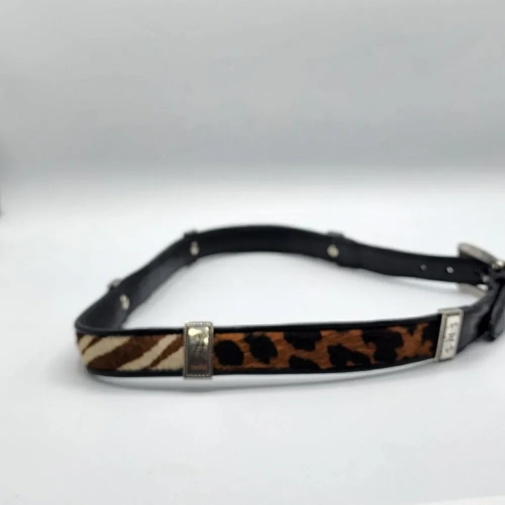 Brighton animal print calf hair belt